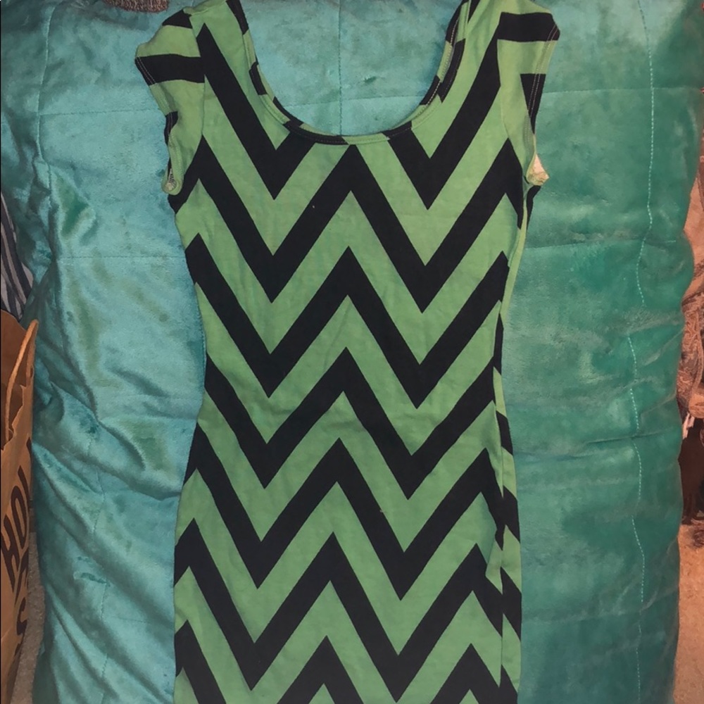 Chevron mint and navy blue bodycon.